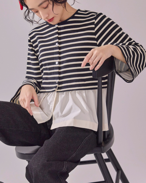 画像をギャラリービューアに読み込む, 低身長用トップス/小柄用/低身長/小柄羽織/カーディガン/低身長ブランド/小柄ブランド/フリルカーディガン/小柄カーディガン/小柄トップス/デザイントップス/韓国