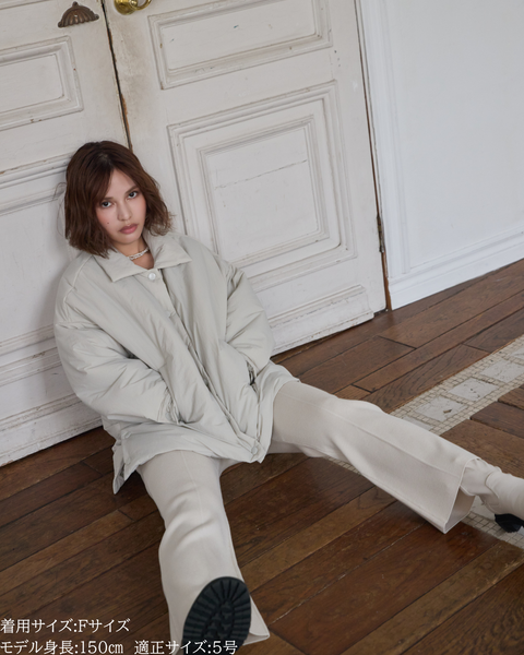 画像をギャラリービューアに読み込む, 低身長向けアウター/低身長向けコート/小柄アウター/小柄コート/アウター/コート/低身長/2025AW/パッファーコート/中綿コート/リボン/コーチ風ジャケット