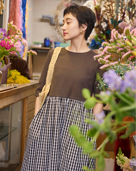 画像をギャラリービューアに読み込む, 低身長ワンピース/低身長用/小柄ワンピース/小柄用/147㎝/SSサイス/XSサイズ/ワンピース/ 小柄ドッキングワンピース/低身長用ドッキングワンピース/ドッキングワンピース