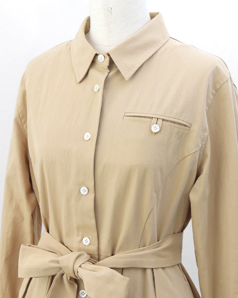 画像をギャラリービューアに読み込む, クリースラインシャツワンピース【819】