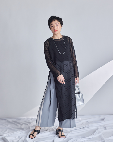 画像をギャラリービューアに読み込む, シアーワンピース(インナー付)【717】