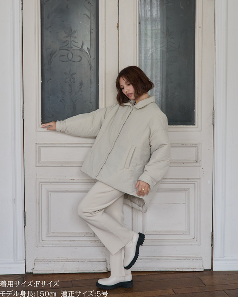 画像をギャラリービューアに読み込む, 低身長向けアウター/低身長向けコート/小柄アウター/小柄コート/アウター/コート/低身長/2025AW/パッファーコート/中綿コート/リボン/コーチ風ジャケット