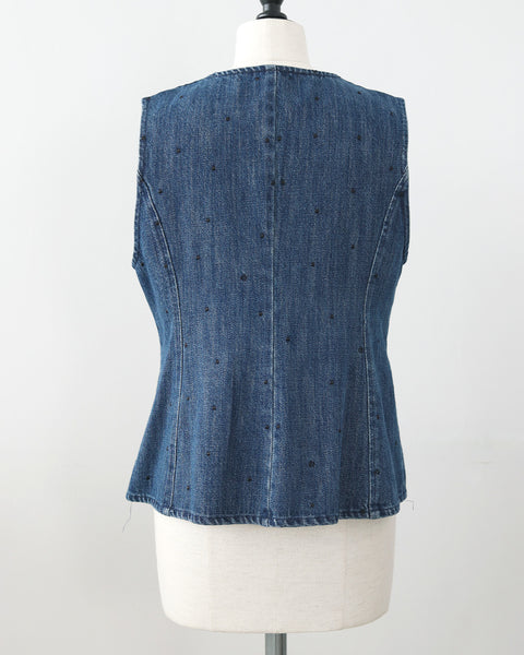 画像をギャラリービューアに読み込む, エンブロイダリーペプラムベスト(セットアップ可能)【801】