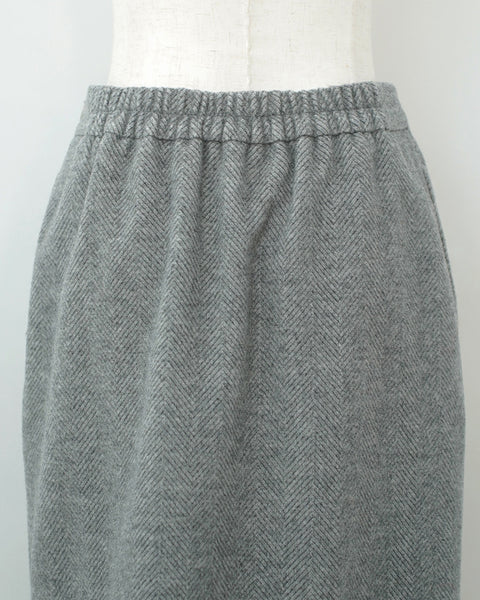 画像をギャラリービューアに読み込む, ヘリンボーンウールスカート(Japan Fabric)【567】