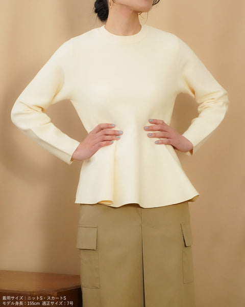 画像をギャラリービューアに読み込む, ペプラムフォルムニット【635】