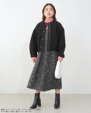 ノーカラーライトジャケット【566】