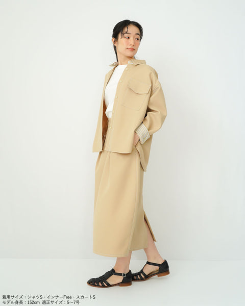 画像をギャラリービューアに読み込む, ストライプ配色シャツジャケット(セットアップ可能)【528】