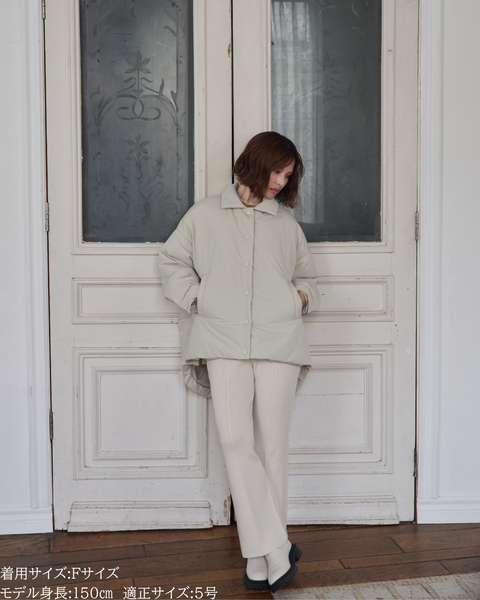 画像をギャラリービューアに読み込む, 低身長向けアウター/低身長向けコート/小柄アウター/小柄コート/アウター/コート/低身長/2025AW/パッファーコート/中綿コート/リボン/コーチ風ジャケット