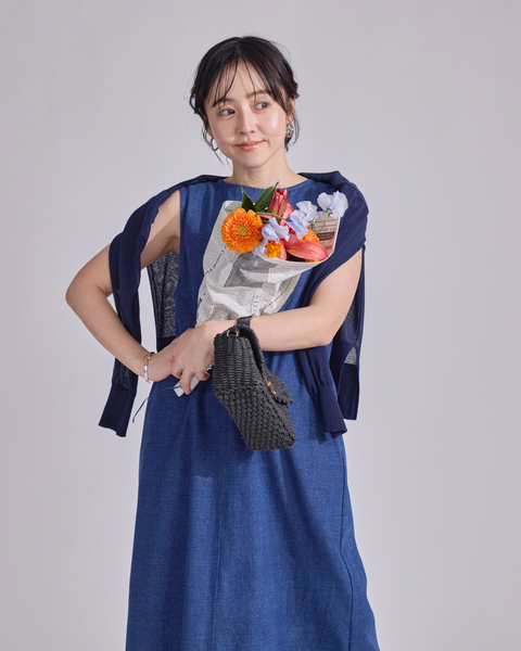 画像をギャラリービューアに読み込む, 低身長ワンピース/低身長用/小柄ワンピース/小柄用/147㎝/SSサイス/XSサイズ/ワンピース/デニムワンピース/デニム/低身長用デニムワンピース/小柄デニムワンピース