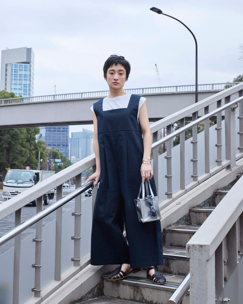 画像をギャラリービューアに読み込む, 低身長パンツ/低身長用ボトム/ボトム/リネンオーバーオール/小柄用/XSサイズ/SSサイズ/147㎝/低身長ブランド/低身長ハイウエストパンツ