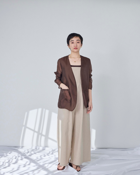 画像をギャラリービューアに読み込む, 低身長パンツ/低身長用ボトム/ボトム/リネンオーバーオール/小柄用/XSサイズ/SSサイズ/147㎝/低身長ブランド/低身長ハイウエストパンツ