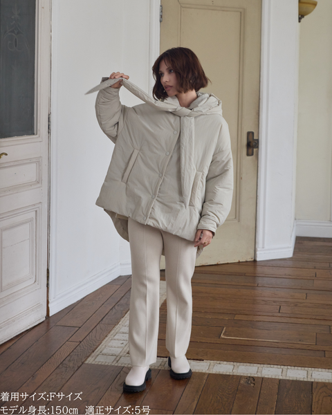 画像をギャラリービューアに読み込む, 低身長向けアウター/低身長向けコート/小柄アウター/小柄コート/アウター/コート/低身長/2025AW/パッファーコート/中綿コート/リボン/コーチ風ジャケット