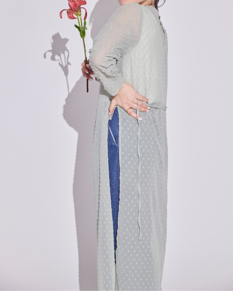 画像をギャラリービューアに読み込む, 小柄/低身長/低身長用/低身長ワンピース/小柄ワンピース/スリットワンピース/シアーワンピース/低身長シアーワンピース/レオヤード/低身長コーデ