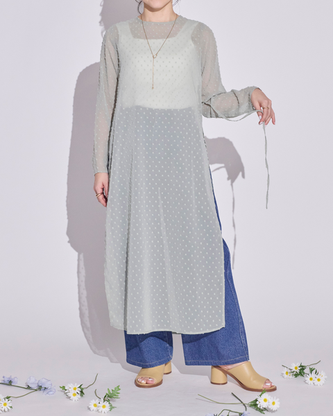 画像をギャラリービューアに読み込む, 小柄/低身長/低身長用/低身長ワンピース/小柄ワンピース/スリットワンピース/シアーワンピース/低身長シアーワンピース/レオヤード/低身長コーデ