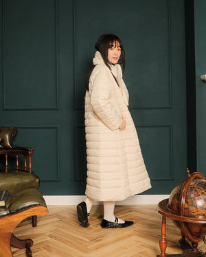 マフラー付きリバーシブル中綿コート【562】