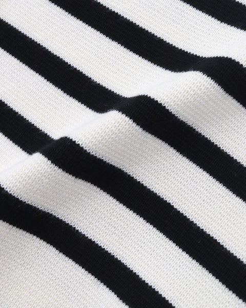 画像をギャラリービューアに読み込む, ディープスリットネックボーダーニット【821】