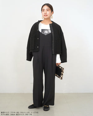 ノーカラーライトジャケット【566】