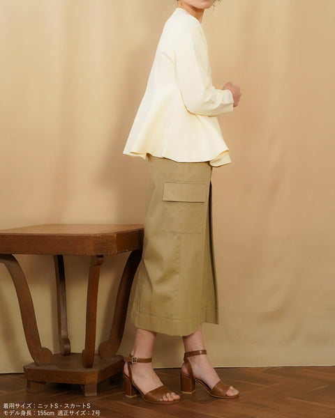 画像をギャラリービューアに読み込む, ペプラムフォルムニット【635】