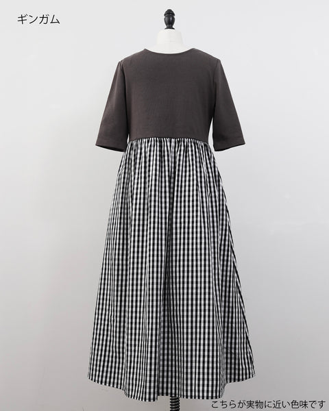 画像をギャラリービューアに読み込む, ドッキングフレアワンピース【652】