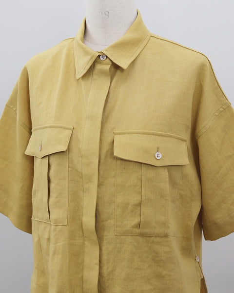 画像をギャラリービューアに読み込む, コットンリネンツイルシャツ(セットアップ可能)(Japan Fabric)【766】