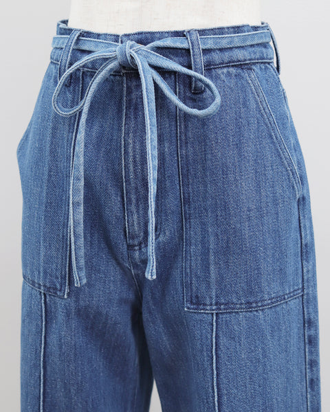 画像をギャラリービューアに読み込む, フリンジデニムパンツ(セットアップ可能)【784】