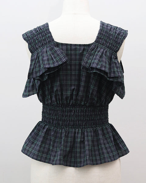 画像をギャラリービューアに読み込む, チェックフリルビスチェ【796】