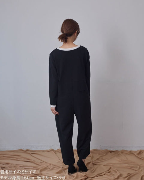 画像をギャラリービューアに読み込む, Vネックイージージャンプスーツ【697】