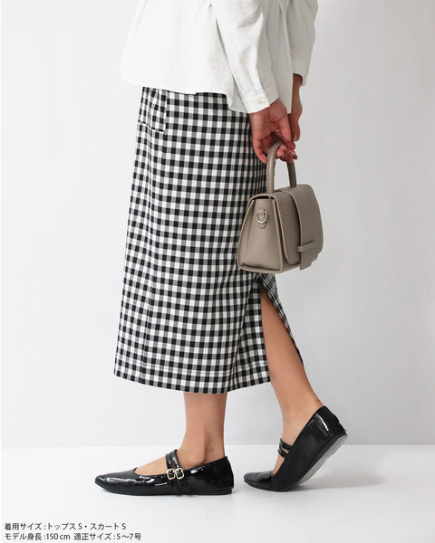 画像をギャラリービューアに読み込む, ギンガムIラインスカート【658】