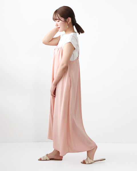 画像をギャラリービューアに読み込む, 低身長ワンピース/低身長用/小柄ワンピース/小柄用/147㎝/SSサイス/XSサイズ/ワンピース/ キャミワンピース/サテンキャミワンピ/小柄キャミワンピース