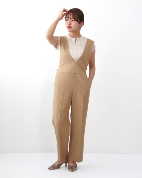 画像をギャラリービューアに読み込む, ウォッシャブルクロスサロペットパンツ【410】