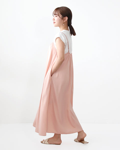 画像をギャラリービューアに読み込む, 低身長ワンピース/低身長用/小柄ワンピース/小柄用/147㎝/SSサイス/XSサイズ/ワンピース/ キャミワンピース/サテンキャミワンピ/小柄キャミワンピース