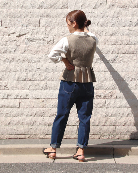 画像をギャラリービューアに読み込む, ぺプラムニットジレ【706】