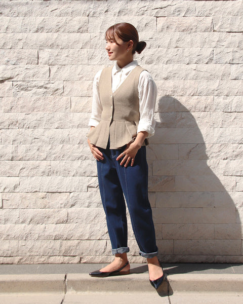 画像をギャラリービューアに読み込む, ぺプラムニットジレ【706】