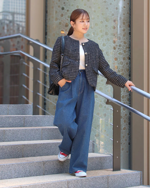 画像をギャラリービューアに読み込む, 低身長ジャケット/低身長/小柄/147㎝/小柄ジャケット/小柄用/SSサイズ/Sサイズブランド/ツイードジャケット