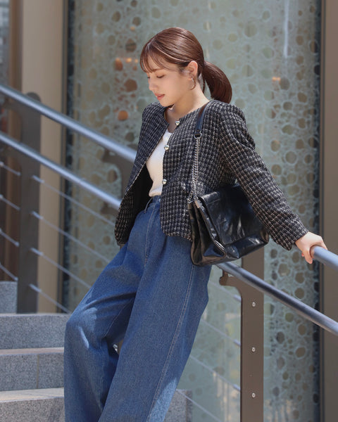 画像をギャラリービューアに読み込む, 低身長ジャケット/低身長/小柄/147㎝/小柄ジャケット/小柄用/SSサイズ/Sサイズブランド/ツイードジャケット