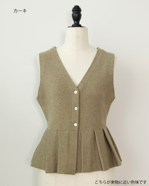 画像をギャラリービューアに読み込む, ぺプラムニットジレ【706】