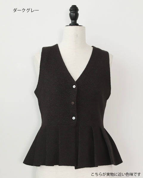 画像をギャラリービューアに読み込む, ぺプラムニットジレ【706】