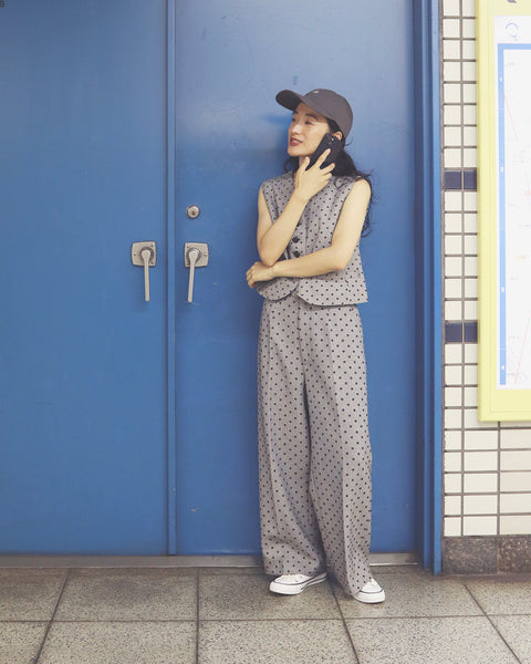 画像をギャラリービューアに読み込む, 低身長パンツ/低身長用ボトム/ボトム/チェックパンツ/小柄用/XSサイズ/SSサイズ/147㎝/低身長ブランド/低身長花柄パンツ/花柄パンツ/小柄セットアップ