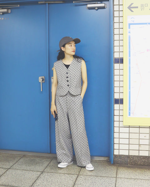 画像をギャラリービューアに読み込む, 低身長パンツ/低身長用ボトム/ボトム/チェックパンツ/小柄用/XSサイズ/SSサイズ/147㎝/低身長ブランド/低身長花柄パンツ/花柄パンツ/小柄セットアップ