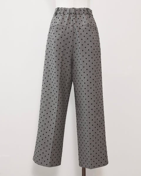 画像をギャラリービューアに読み込む, フロッキープリント花柄パンツ(セットアップ可能)【714】