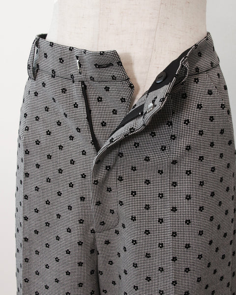 画像をギャラリービューアに読み込む, フロッキープリント花柄パンツ(セットアップ可能)【714】