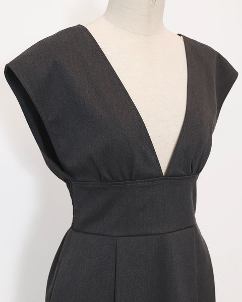 画像をギャラリービューアに読み込む, ハイウエストⅤジャンパースカート【694】