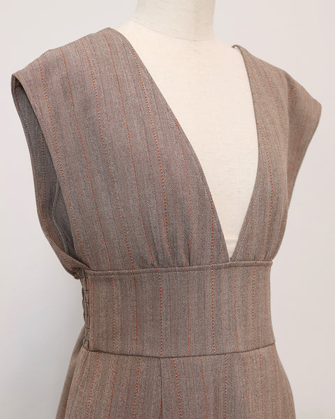 画像をギャラリービューアに読み込む, ハイウエストⅤジャンパースカート【694】