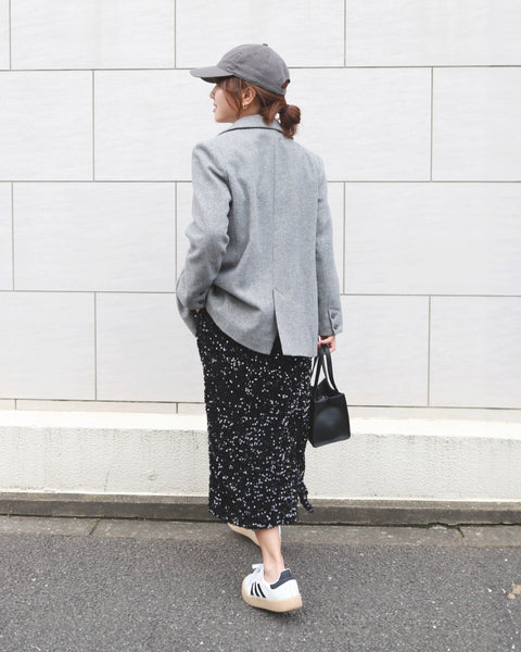 画像をギャラリービューアに読み込む, 低身長スカート/小柄スカート/低身長スカート/お直しいらず/低身長用/小柄用/低身長用ボトム/スパンコールスカート/小柄用スパンコールスカート/キラキラ/韓国