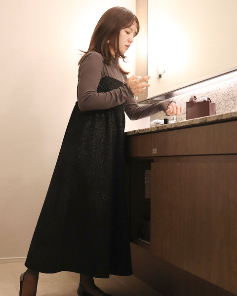 画像をギャラリービューアに読み込む, 低身長ワンピース/低身長用/小柄ワンピース/小柄用/147㎝/SSサイス/XSサイズ/ワンピース/キャミワンピース/低身長用キャミワンピース/コーデュロイワンピース