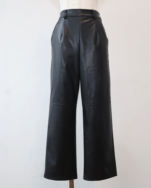 画像をギャラリービューアに読み込む, 低身長パンツ/低身長用ボトム/ボトム/小柄用/XSサイズ/SSサイズ/147㎝/低身長ブランド/低身長レザーパンツ/レザーパンツ/韓国風/小柄韓国