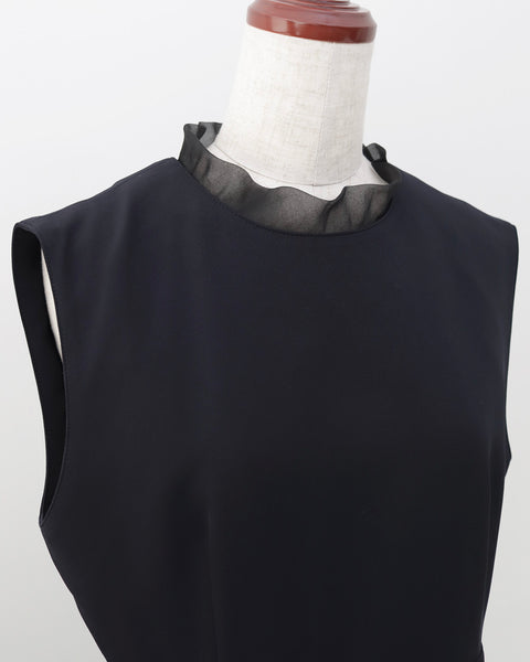 画像をギャラリービューアに読み込む, 取り外しオーガンジー襟ワンピース(セットアップ可能)【737】