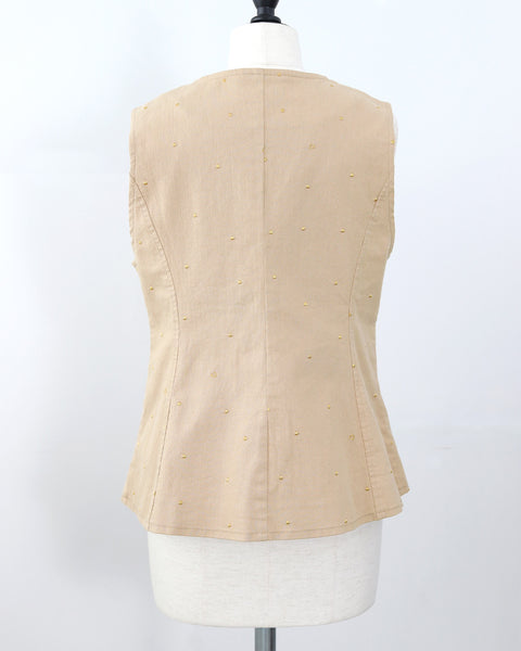 画像をギャラリービューアに読み込む, エンブロイダリーペプラムベスト(セットアップ可能)【801】