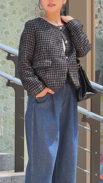 ギャラリービューア低身長ジャケット/低身長/小柄/147㎝/小柄ジャケット/小柄用/SSサイズ/Sサイズブランド/ツイードジャケットに読み込んでビデオを見る