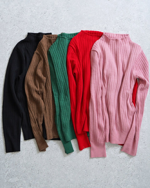 画像をギャラリービューアに読み込む, ワイドリブボトルネックニット【338】